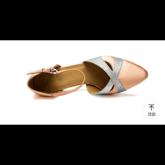 Salsa/Latin indoor dance shoes beige size 9 - Picture 6 of 11